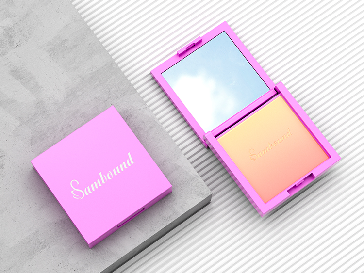 空方形高光腮紅粉盒包裝定制 空方形高光腮紅粉盒包裝定制