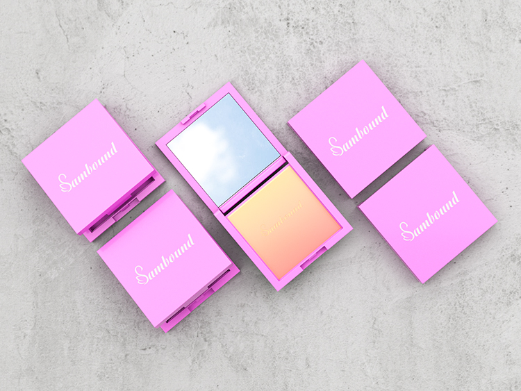 空方形高光腮紅粉盒包裝定制 空方形高光腮紅粉盒包裝定制